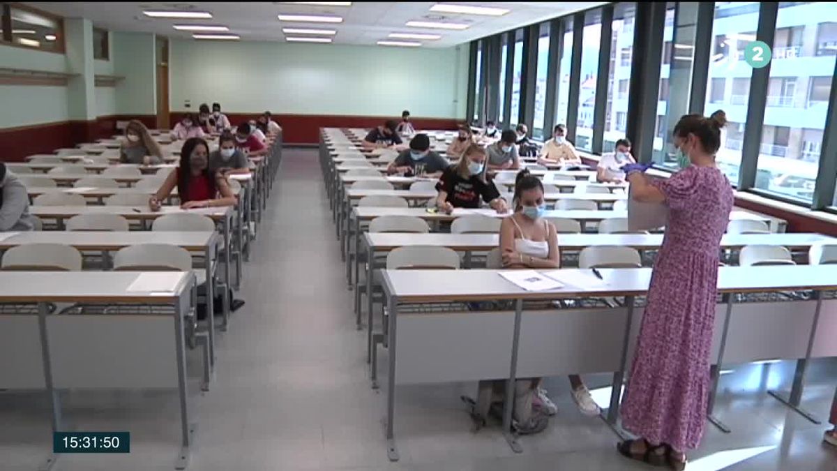 Estudiantes universitarios. Imagen obtenida de un vídeo de EITB Media