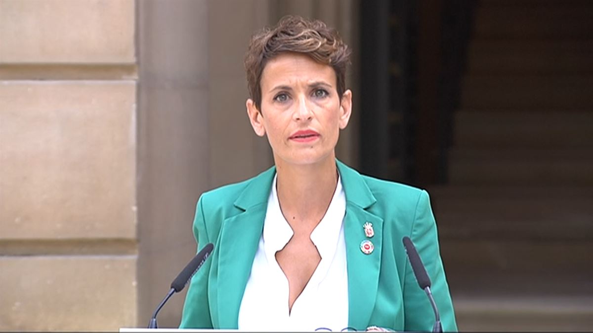 Maria Chivite, Nafarroako Gobernuko presidentea. Argazkia: EFE