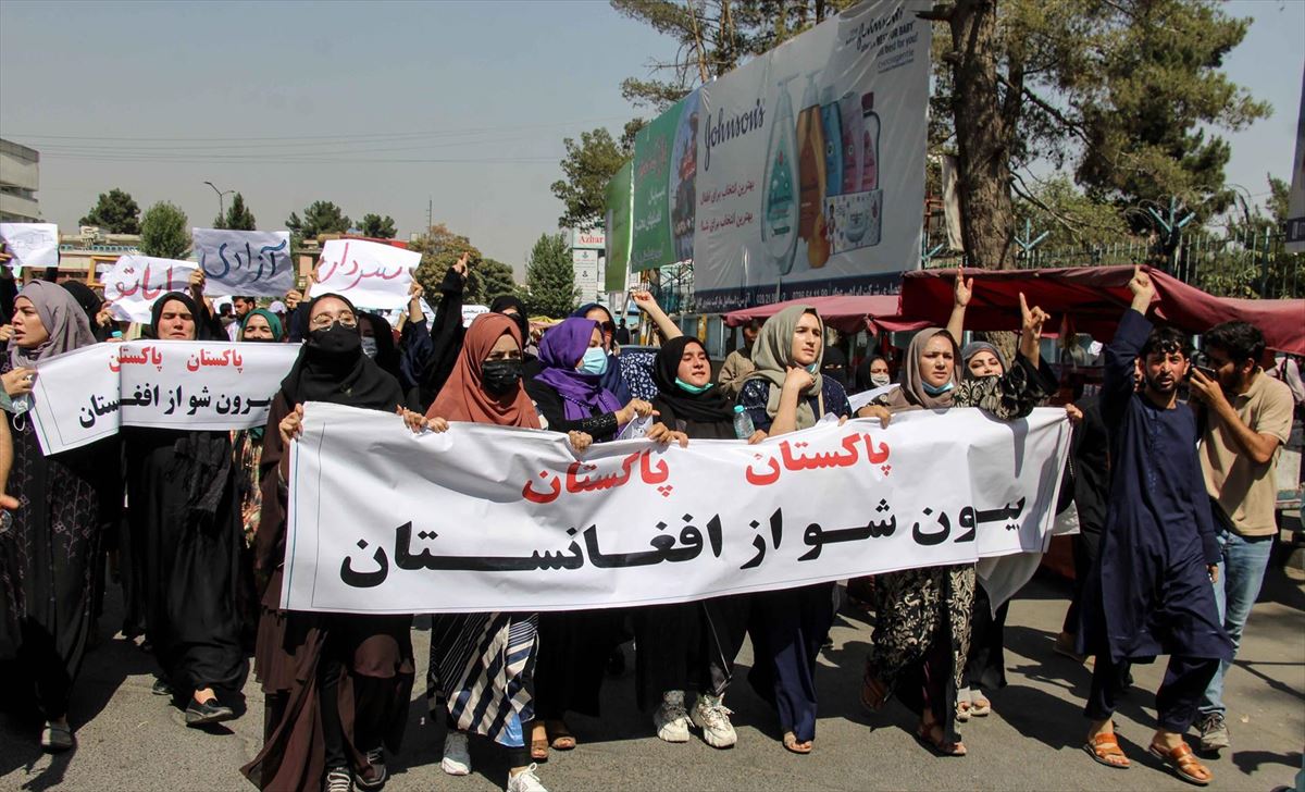 Manifestación de mujeres afganas                                                       