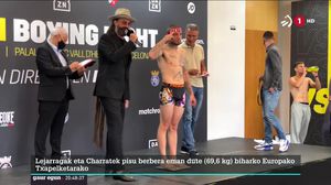 Lejarragak eta Charratek pisu bera eman dute Europako Superwelter Txapelketako atarikoan