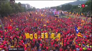 Pandemia betean eta mugimendua zatituta dagoela ospatu dute Diada eguna