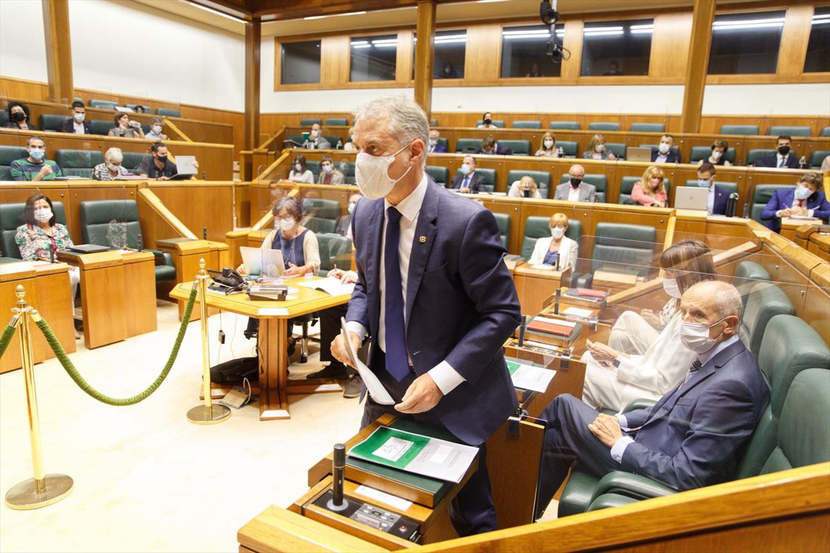Iñigo Urkullu, hoy en el Parlamento Vasco. 