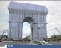 El Arco del Triunfo de París luce ''embalado'' con miles de metros de tela reciclable