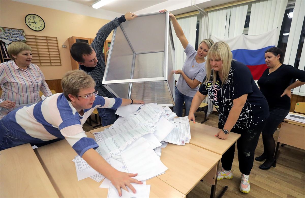 Las elecciones en Rusia se han celebrado los días 17, 18 y 19 de septiembre. Foto: EFE