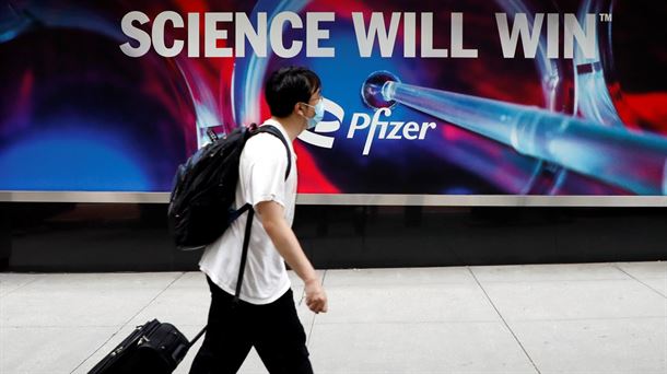 Fachada de la sede de Pfizer, en New York. 