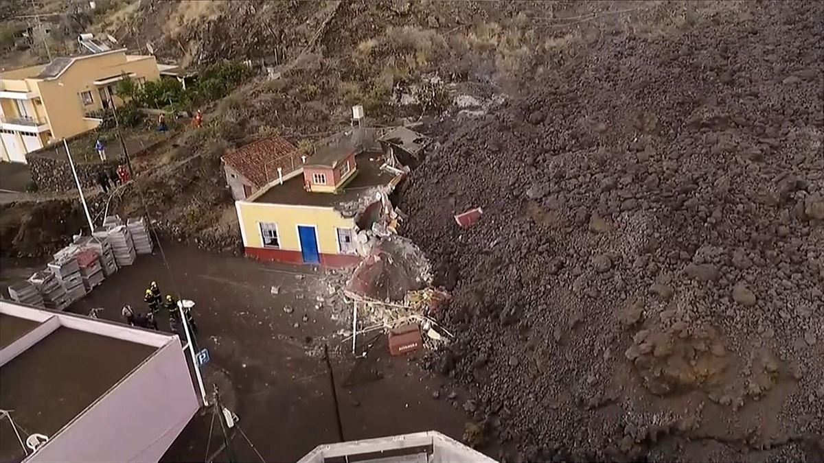 Laba Todoque herrian (La Palma). Irudia: EiTB Media