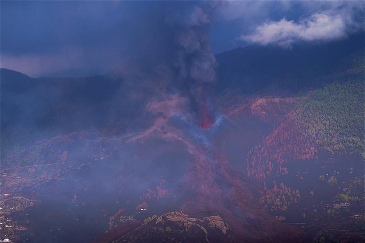 El volcán de Cumbre Vieja (La Palma). Foto: EFE