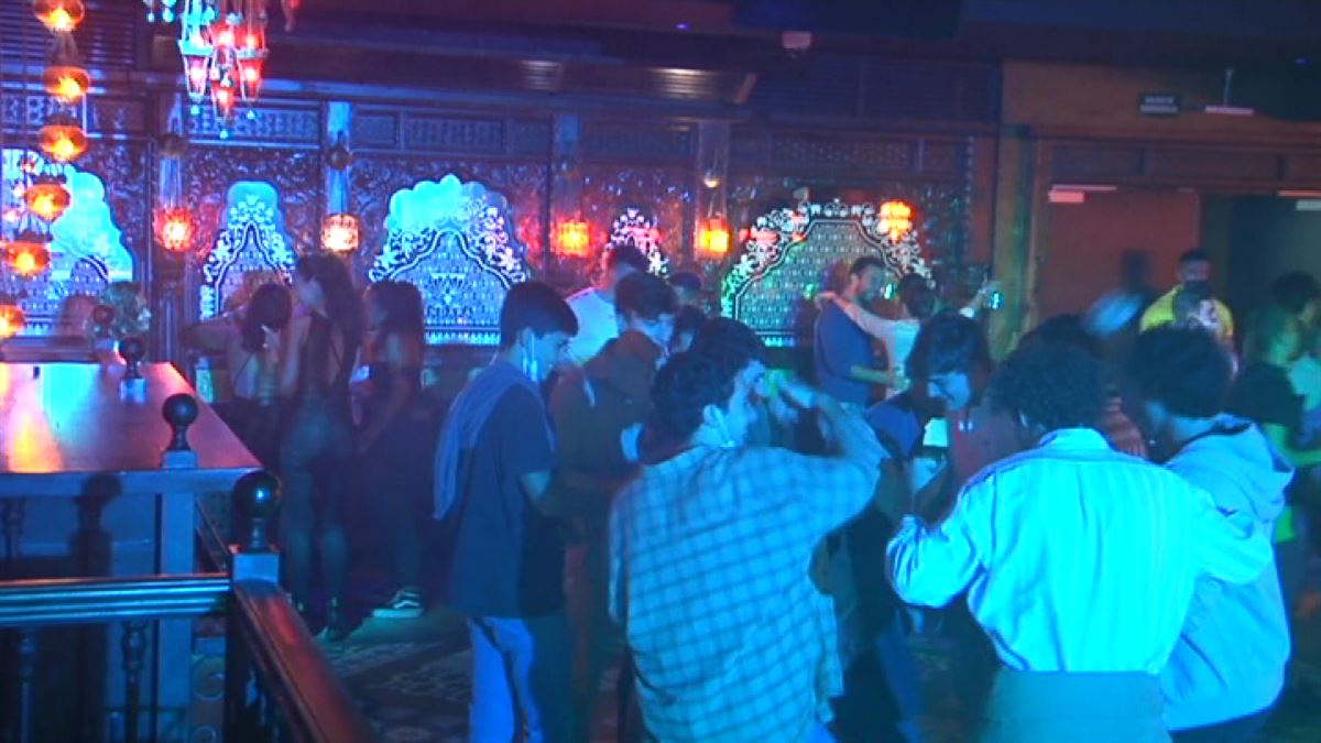 Una discoteca de Pamplona/Iruñea. Imagen obtenida de un vídeo de EiTB Media.
