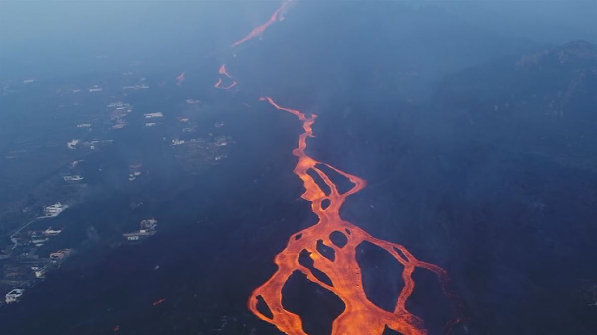 Nueva boca del volcán. Imagen: EITB Media