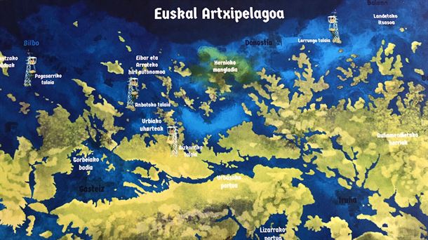 Mapa del archipiélago vasco
