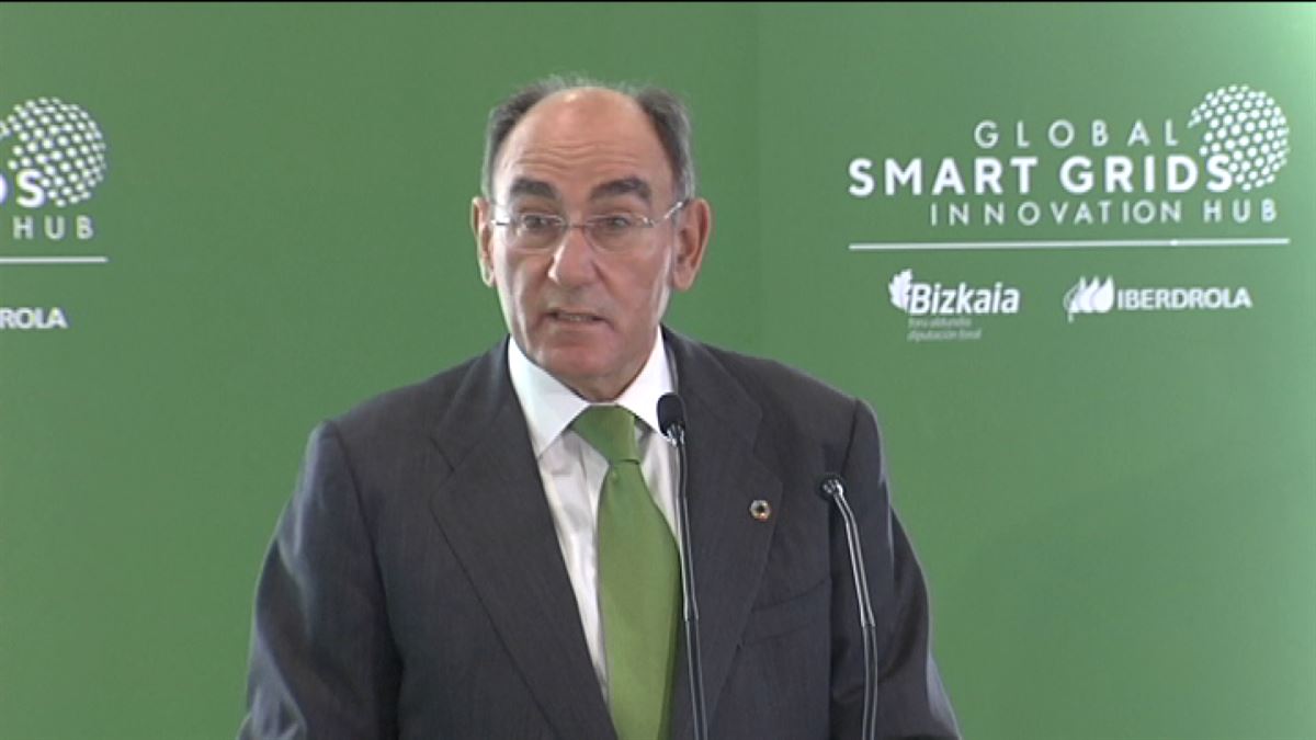 El presidente de Iberdrola, Ignacio Sánchez Galán. Imagen obtenida de un vídeo de EiTB Media.