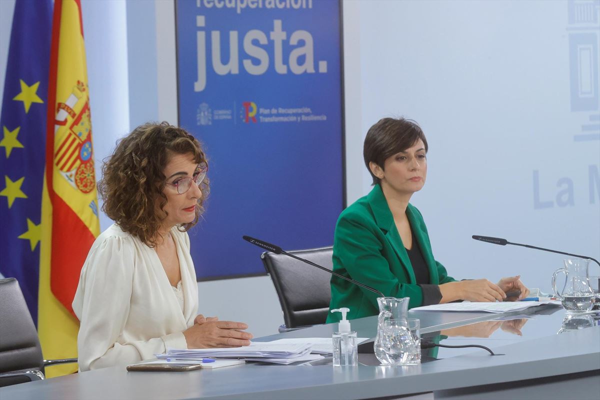 La ministra de Hacienda, María Jesús Montero, durante la presentación del proyeto de Presupuestos