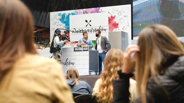 Ander Gonzalez, Gastroshow erakustaldian, Iradier Arenan. (Argazkia: EITB Media)