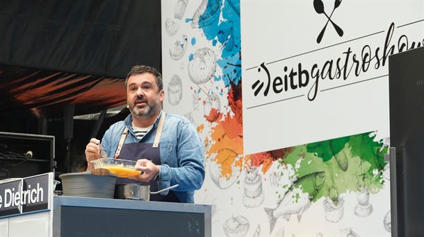 Ander Gonzalez, Gastroshow erakustaldian, Iradier Arenan. (Argazkia: EITB Media)