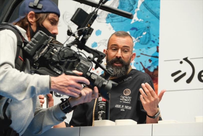 Javi Sierra, en el Gastroshow, en Iradier Arena. (Foto: EITB Media)