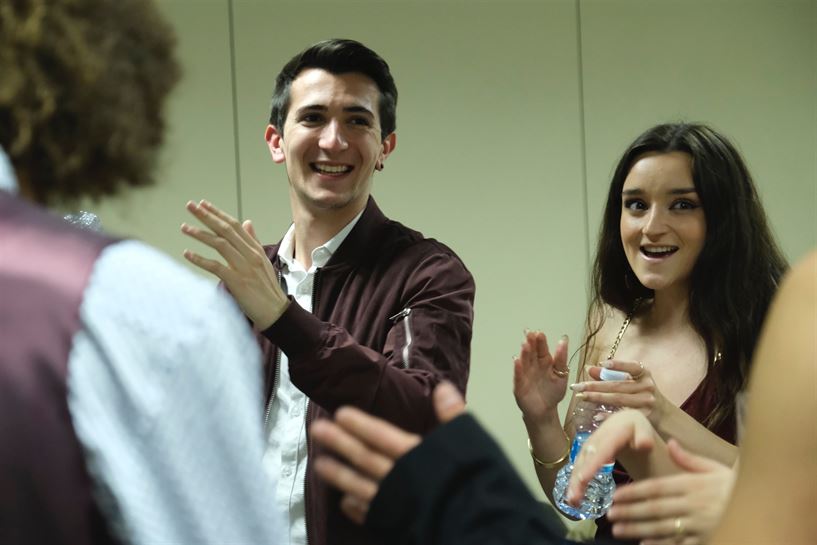 ''Go!azen'' telesailaren aurrestreinaldia BECen. (Irudia: EITB Media)