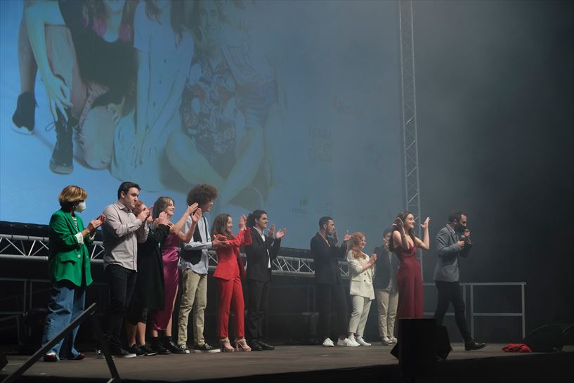 ''Go!azen'' telesailaren aurrestreinaldia BECen. (Irudia: EITB Media)