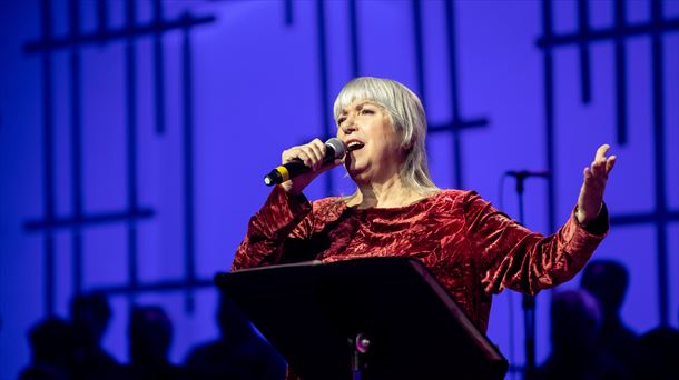 Euskal musikariak 'Oholtzan', Tabakaleran. (Irudia: EITB Media)