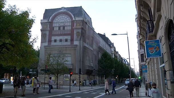 El edificio Bellas Artes de San Sebastián. Imagen obtenida de un vídeo de ETB