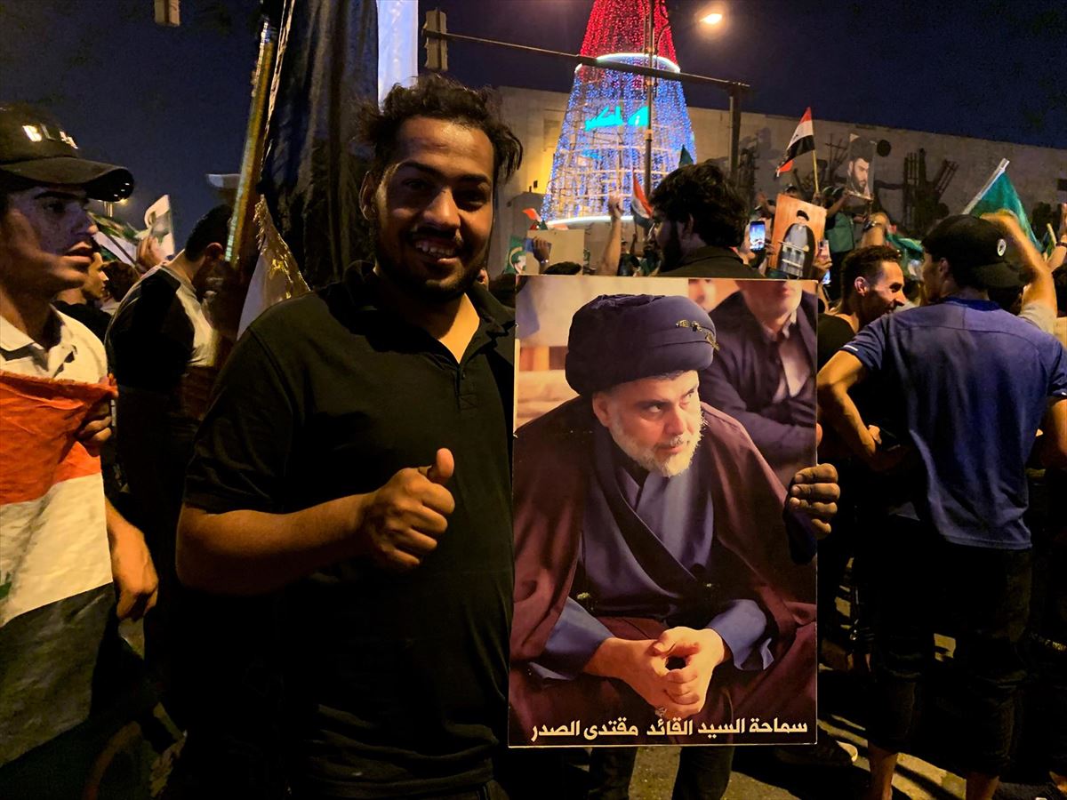 Celebraciones en Bagdad de los seguidores de Mutqada al Sadr