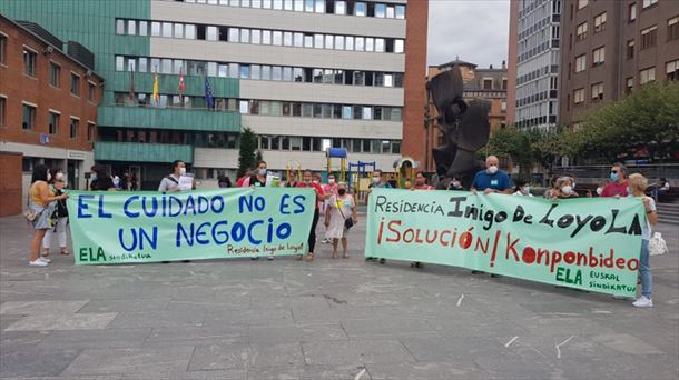 Protesta de las trabajadoras de la residencia en septiembre. 