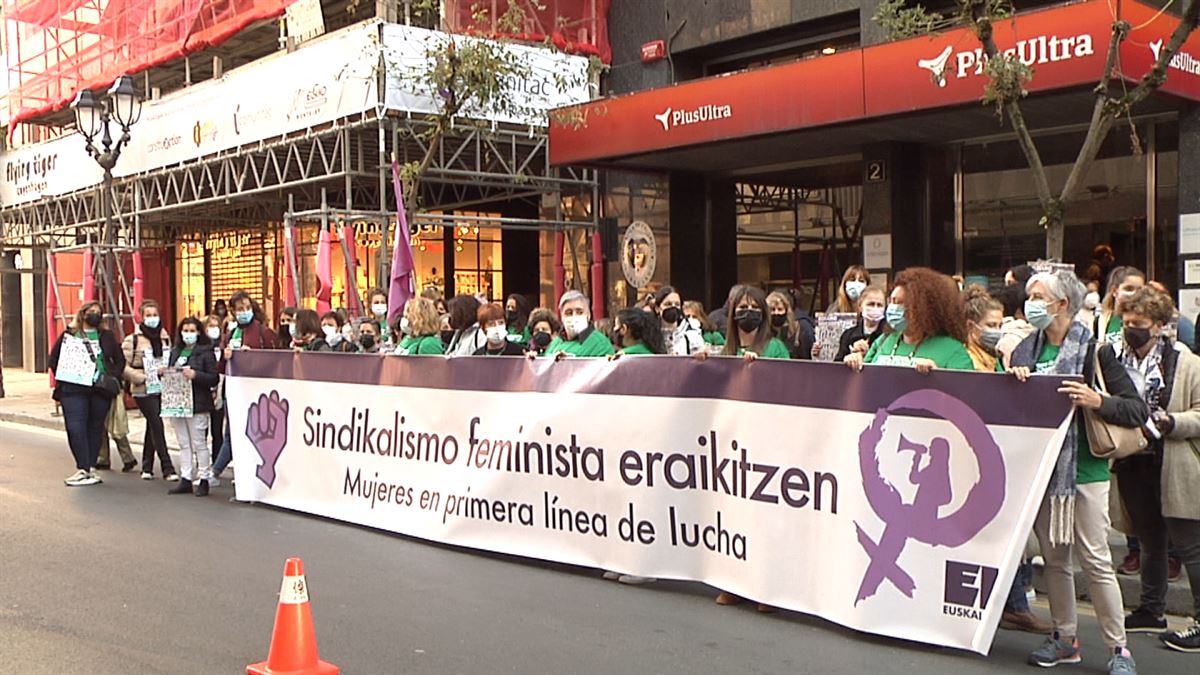 Concentración en Bilbao. Imagen: EITB Media