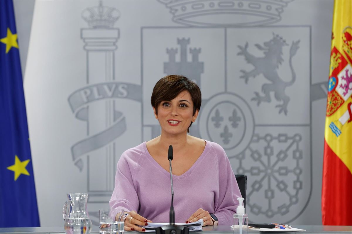 La portavoz del Gobierno español, Isabel Rodríguez. Foto: EFE