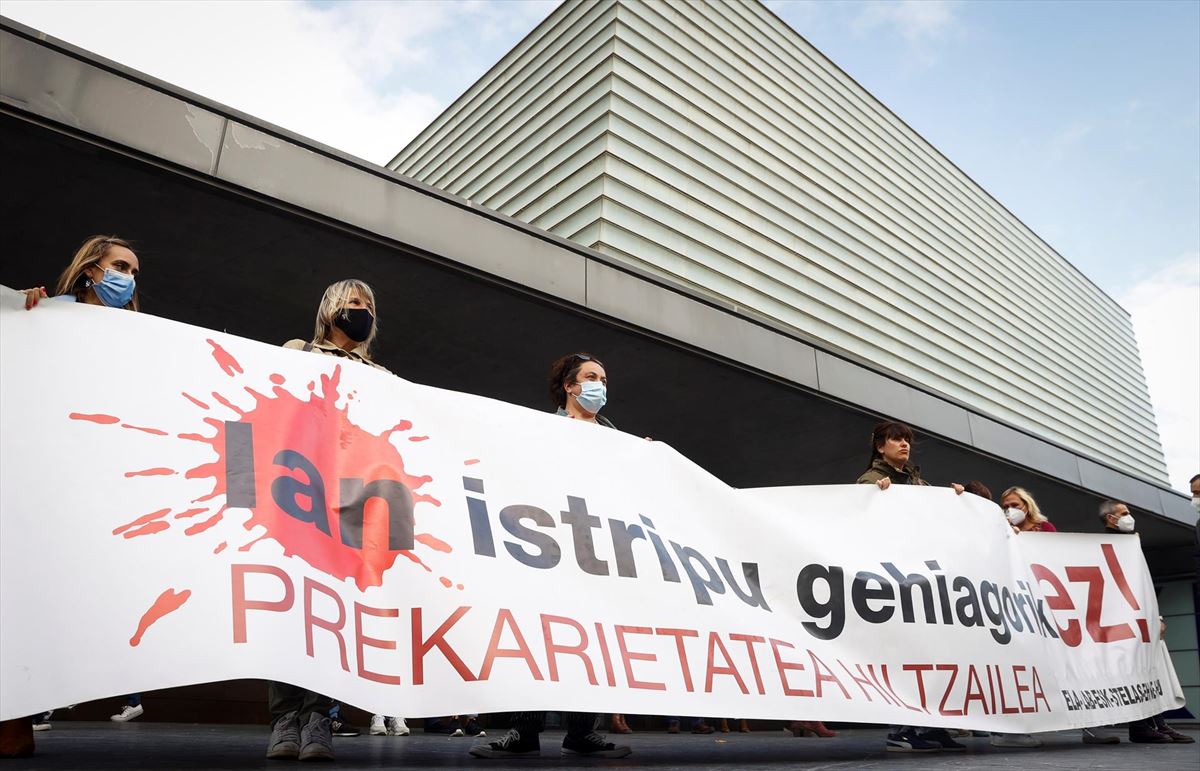 Foto de archivo de una protesta contra la precariedad laboral. Foto: EFE