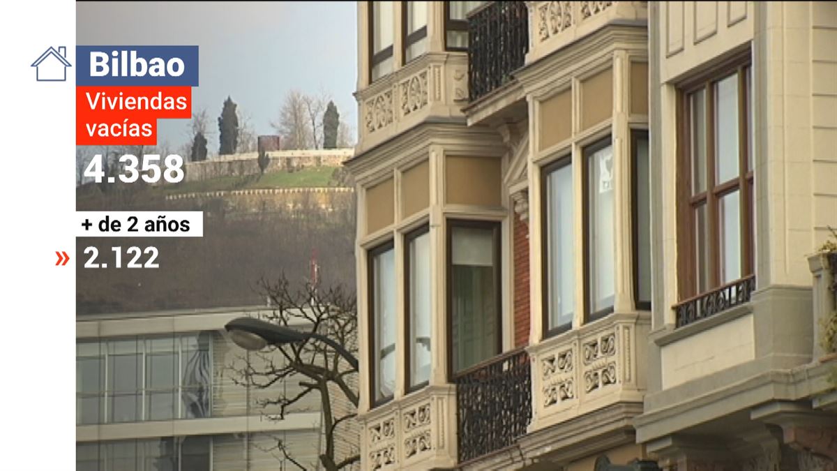 Una vivienda vacía. Imagen obtenida de un vídeo de EiTB Media.