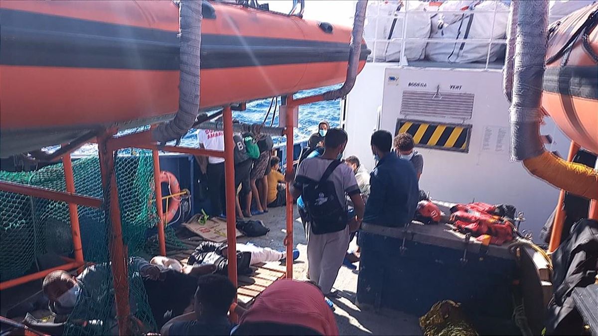El barco  de rescate “Aita Mari”. Imagen: EITB Media