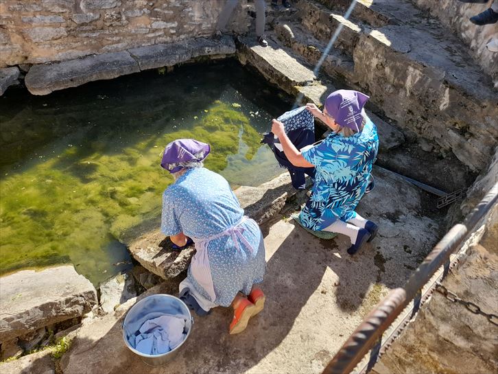 Recreación de la obra ''Las lavanderas 