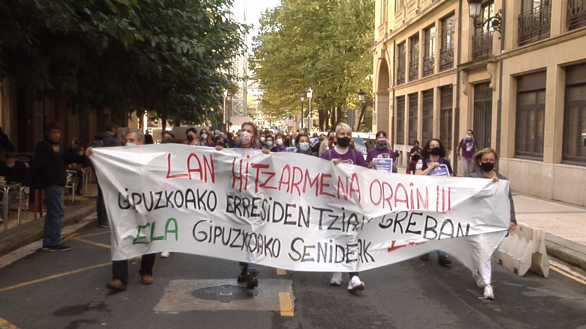 Manifestación en Donostia-San Sebastián.
