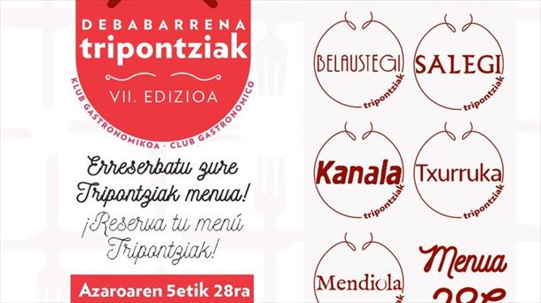 Tripontziak en establecimientos de Debabarrena del 5 al 28 de noviembre 