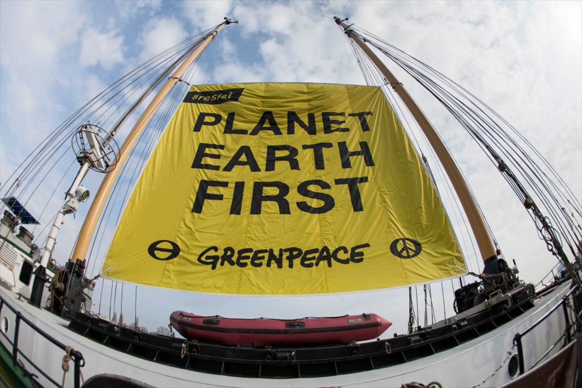Una protesta de Greenpeace