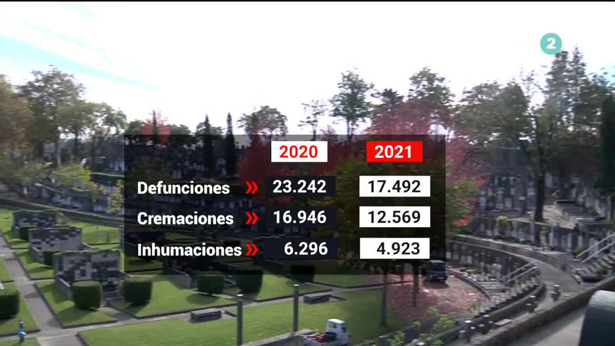 Datos sobre las muertes en la CAV. Imagen obtenida de un vídeo de EITB Media.