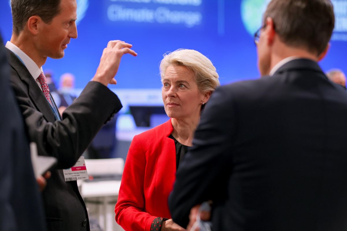 Ursula Von der Leyen en un momento de la Cumbre del Clima