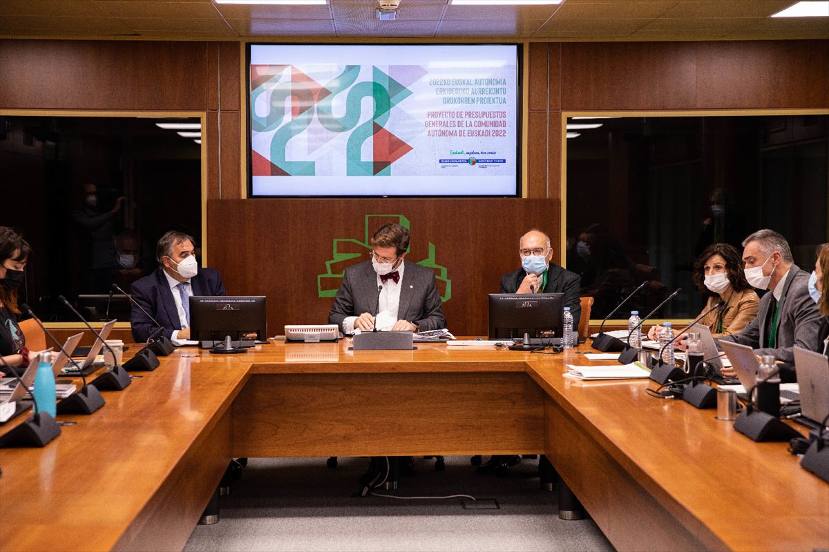 Reunión sobre el Proyecto de Presupuestos del Gobierno Vasco, hoy. 