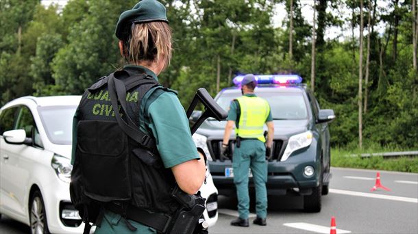 Control de la Guardia Civil en la frontera