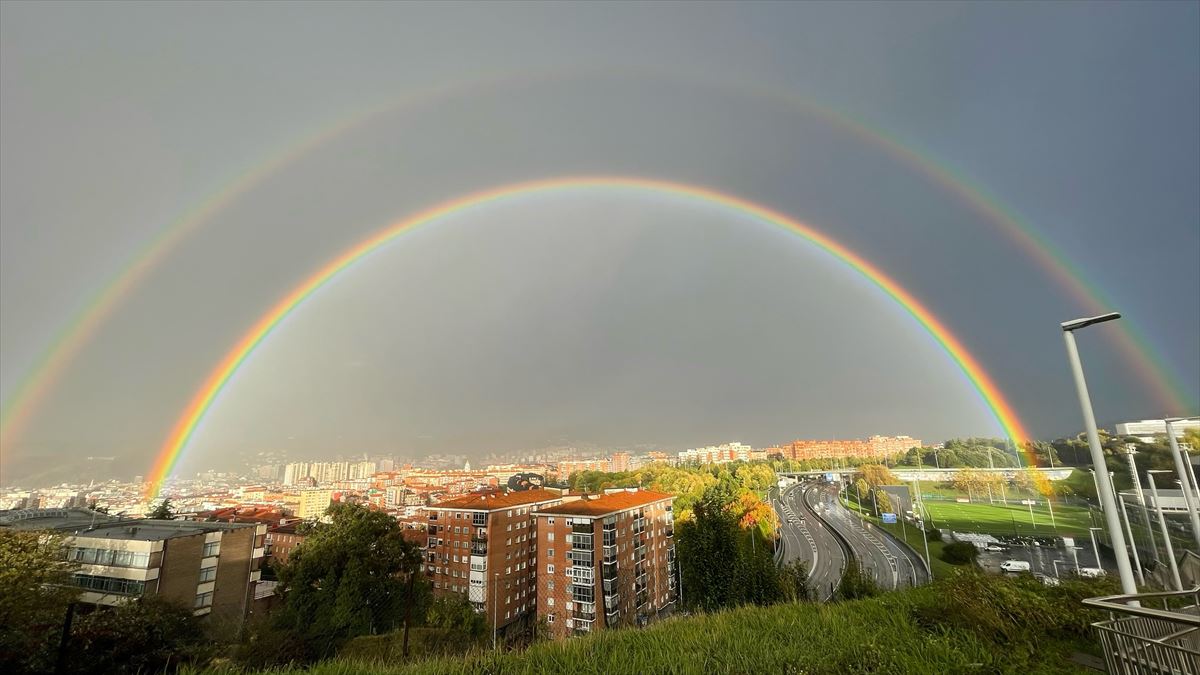 Doble arco iris en Bilbao