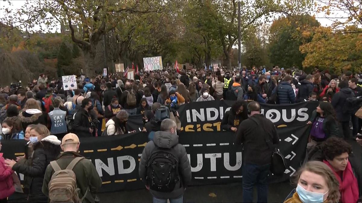El movimiento Fridays for Future exige en Glasgow actuaciones concretas ante la crisis climática