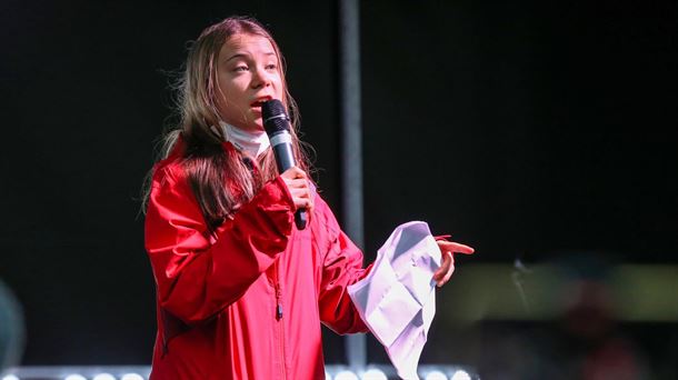 La joven activista sueca Greta Thunberg en Glasgow (Escocia). Foto: EFE