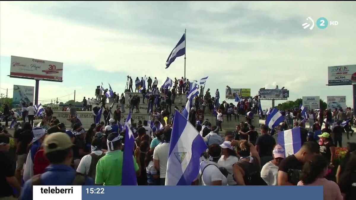 Protestas en Nicaragua. Imagen obtenida de un vídeo de EITB Media.
