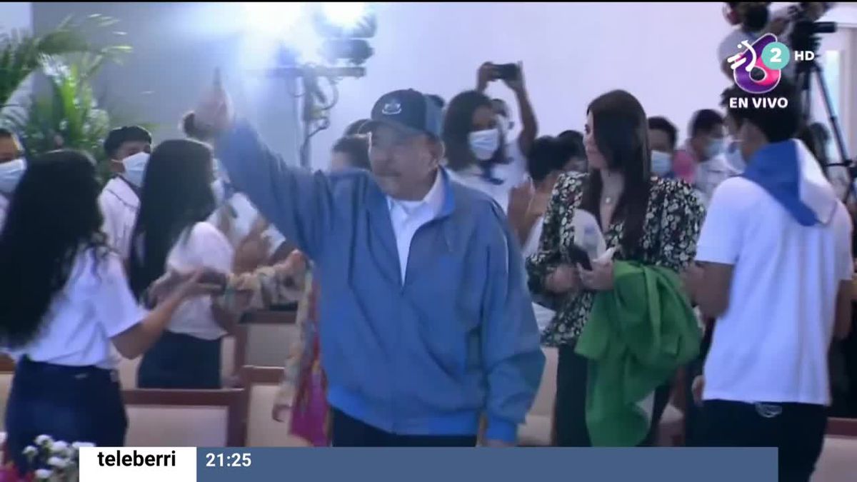 Daniel Ortega, presidente de Nicaragua. Imagen obtenida de un vídeo de EITB Media.