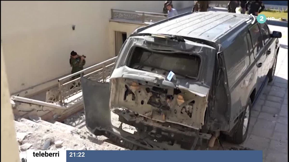 Intento de atentado en Irak. Imagen obtenida de un vídeo de EITB Media.