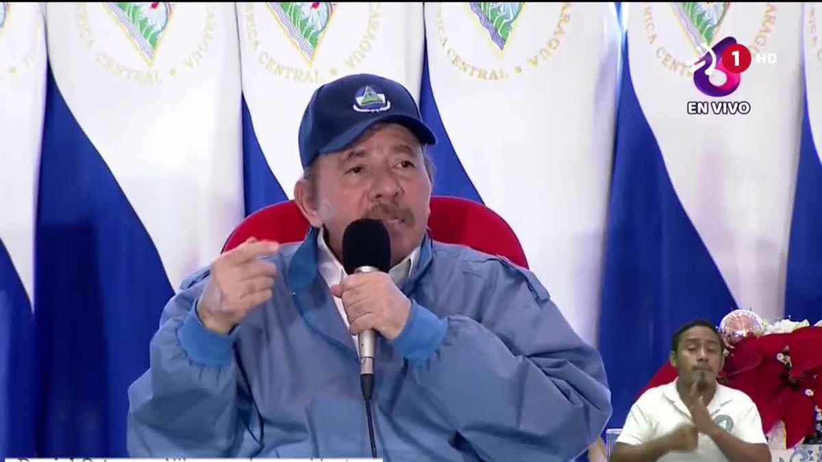 Daniel Ortega Nikaraguako presidentea, artxiboko irudi batean