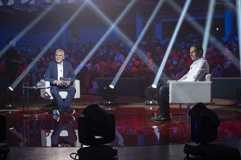 Xabier Euzkitze eta Aimar Olaizola. Argazkia: EITB MEDIA