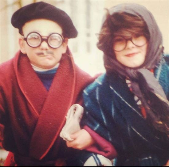 Aitziber Garmendia disfrazada de pequeña.