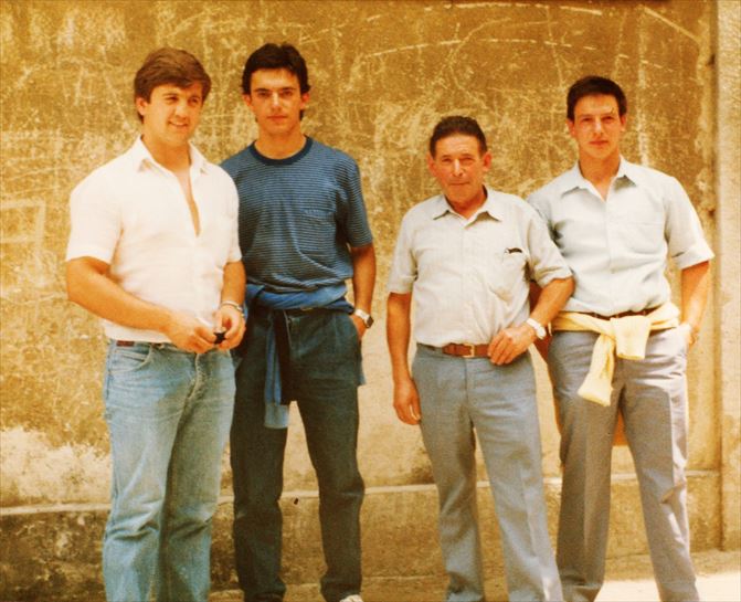 Xabier Euzkitze en Pamplona, 1982.