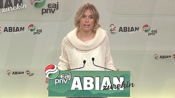 Mireia Zarate Euskadi Buru Batzarreko (EBB) idazkaria. Irudia: EiTB Media