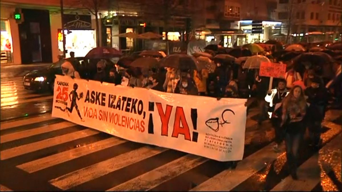 Manifestación en Pamplona. Imagen: EITB Media